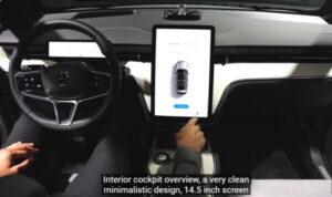 Volvo EX90 electric car big touchscreen Features